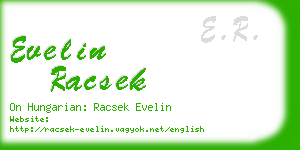 evelin racsek business card